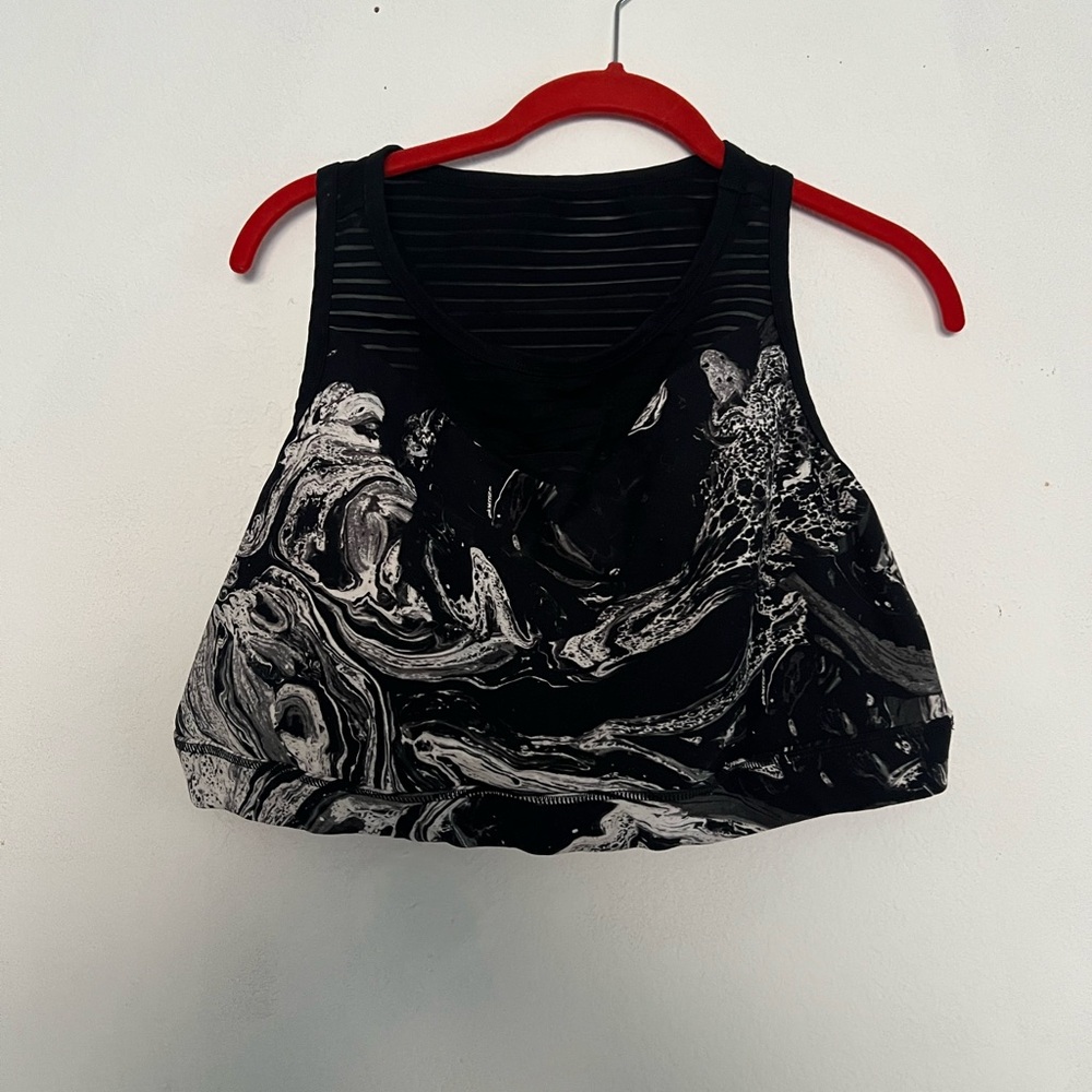 Torrid Active Black and White Print Top